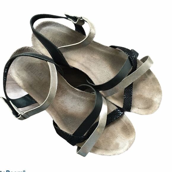 𝅺munro Sling Back Cork Wedge Strappy Summer Sandals 11 - Picture 1 of 10